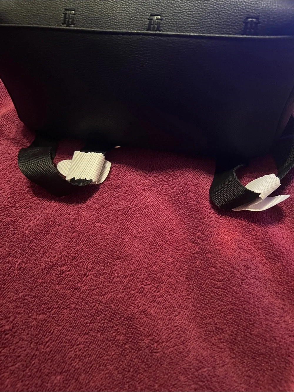Tommy Hilfiger Black Backpack with Gold Logo